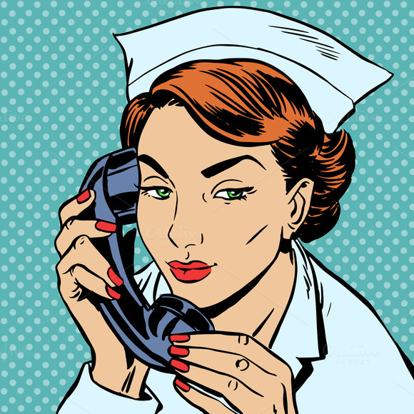 nurse on phone clipart - photo #19