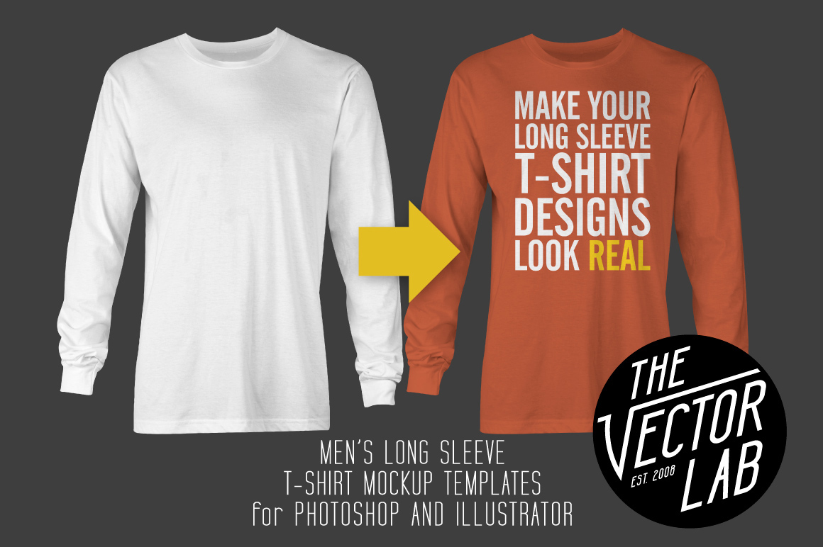 Long Sleeve T-Shirt Mockup Templates ~ Product Mockups on ...
