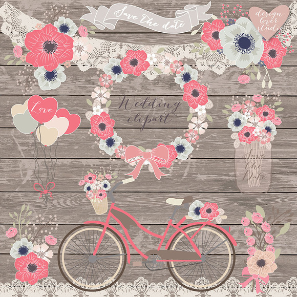 Vector Bicycle Wedding Clipart 2 Vector Bicycle Wedding Clipart 2