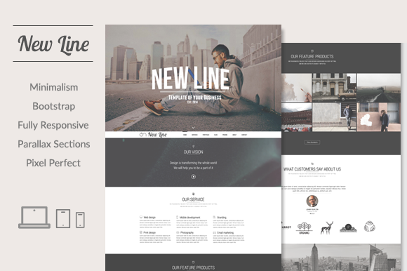 New Line | Minimalism WordPress - Business - 1