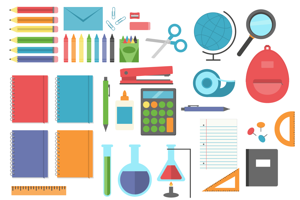 School Supplies ~ Illustrations On Creative Market