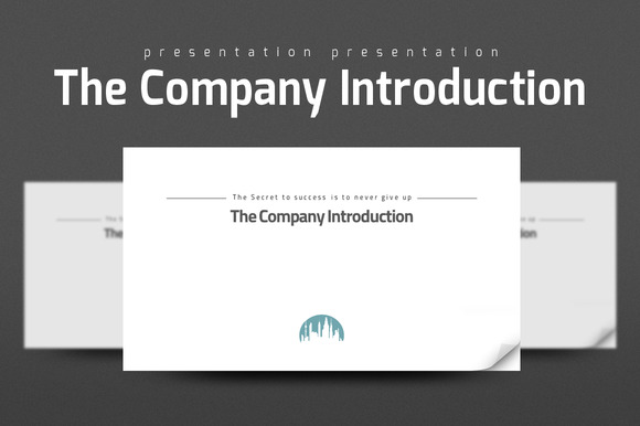 The Company Introduction Presentation Templates On Creative Market Company Introduction Presentation Template