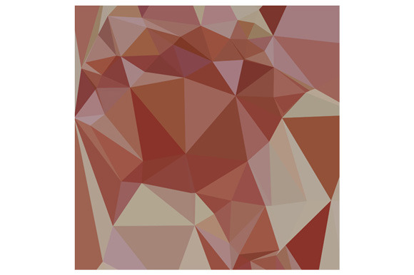 Congo Pink Abstract Low Polygon Back