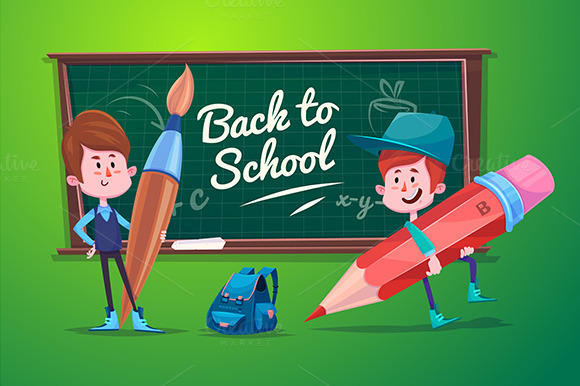 Cute School Children Vector Cute School Children Vector