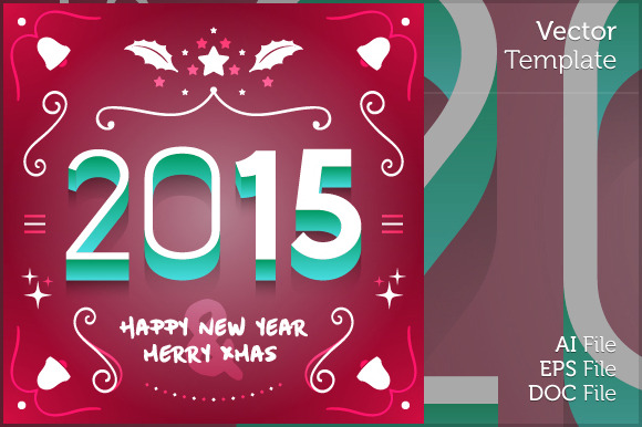 New Year And Christmas Vector Design New Year And Christmas Vector Design