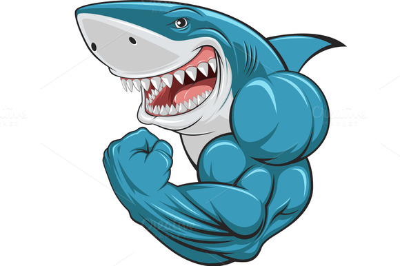 Logo Shark Muscle » Designtube - Creative Design Content