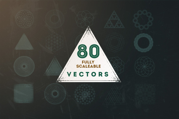 80 Geometric Vectors Bundle