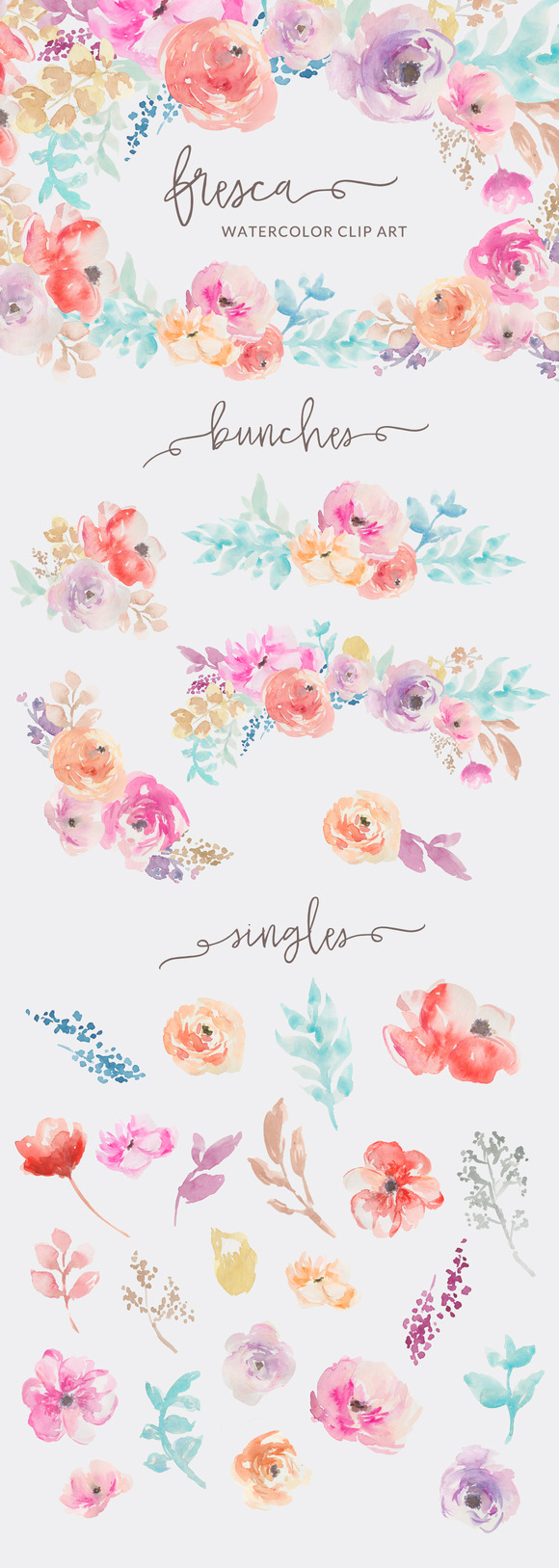 watercolor flowers clip art free - photo #22