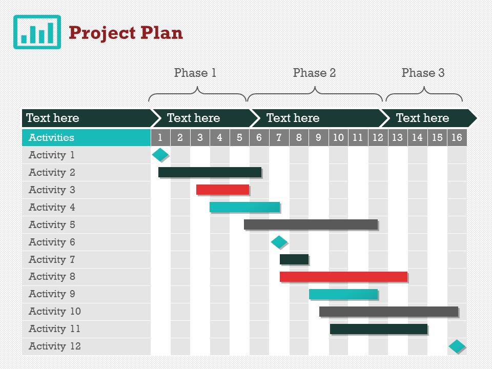 Project Plan 6 PowerPoint template Presentation Templates on Creative