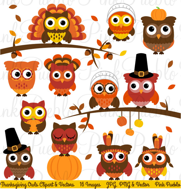 thanksgiving owl clip art - photo #12