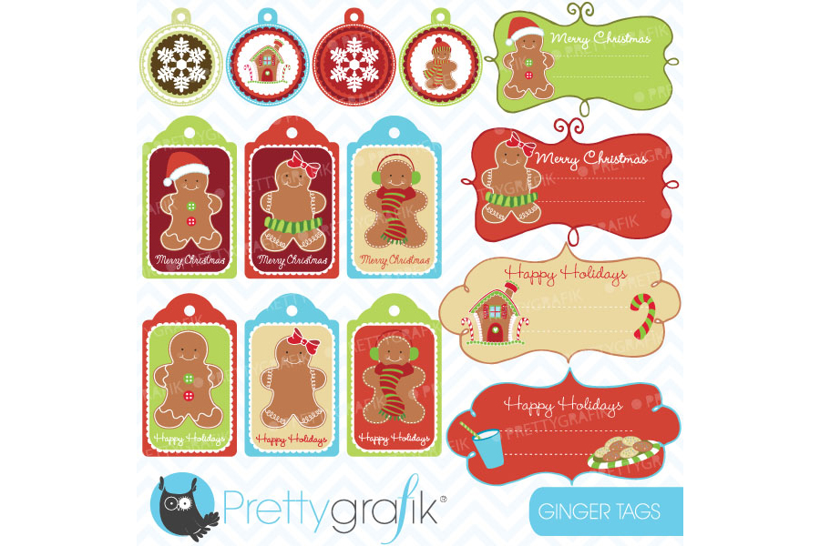 christmas tags label frames clipart ~ Illustrations on Creative Market