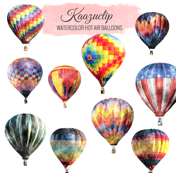 Hot Air Balloon Painting Watercolor Watercolor Hot Air Balloons
