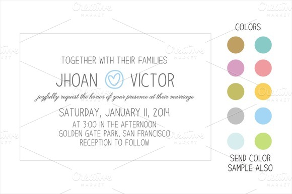 Simple romantic wedding invitation - Invitations - 1