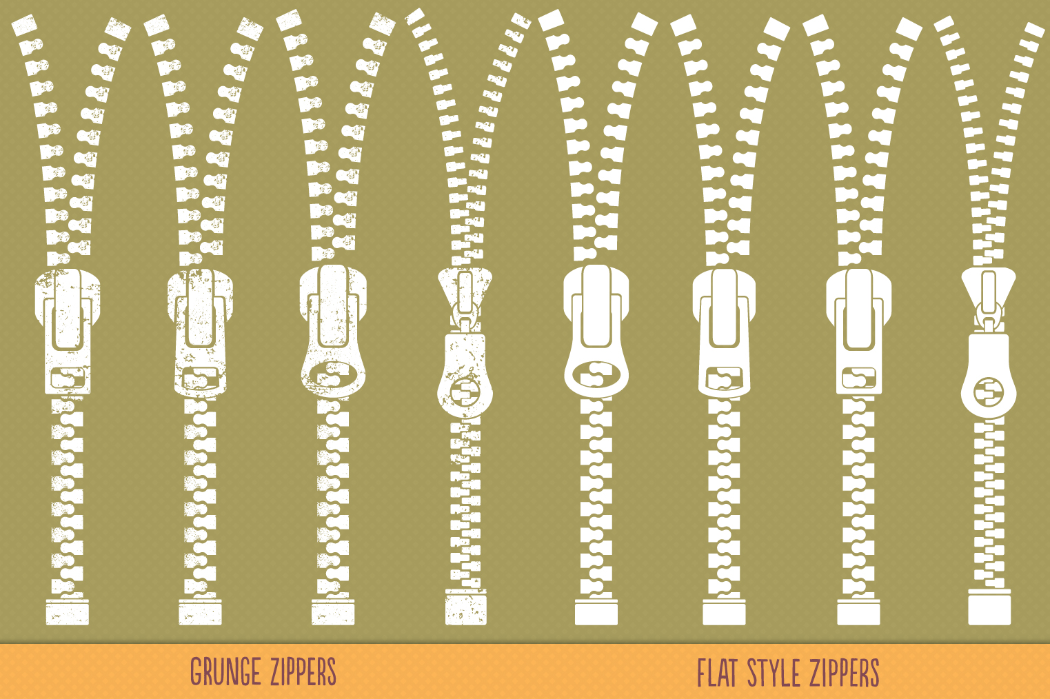 Zipper Brushes Brushes on Creative Market