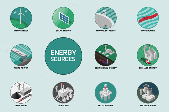 Energy Sources ~ Illustrations on Creative Market