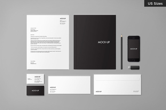 Stationery Mockup  US Sizes ~ Product Mockups on Creative Market