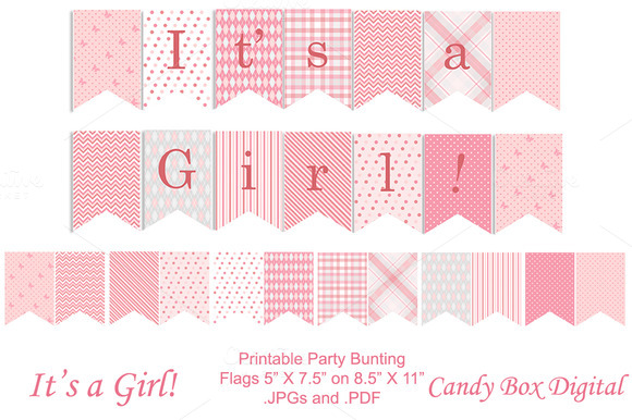 girl baby template banner Market Baby ~ on Banner Objects Size Creative Full Girl Party