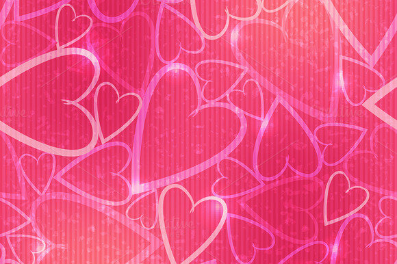 Pink romantic seamless pattern with ~ Patterns on Creative Market