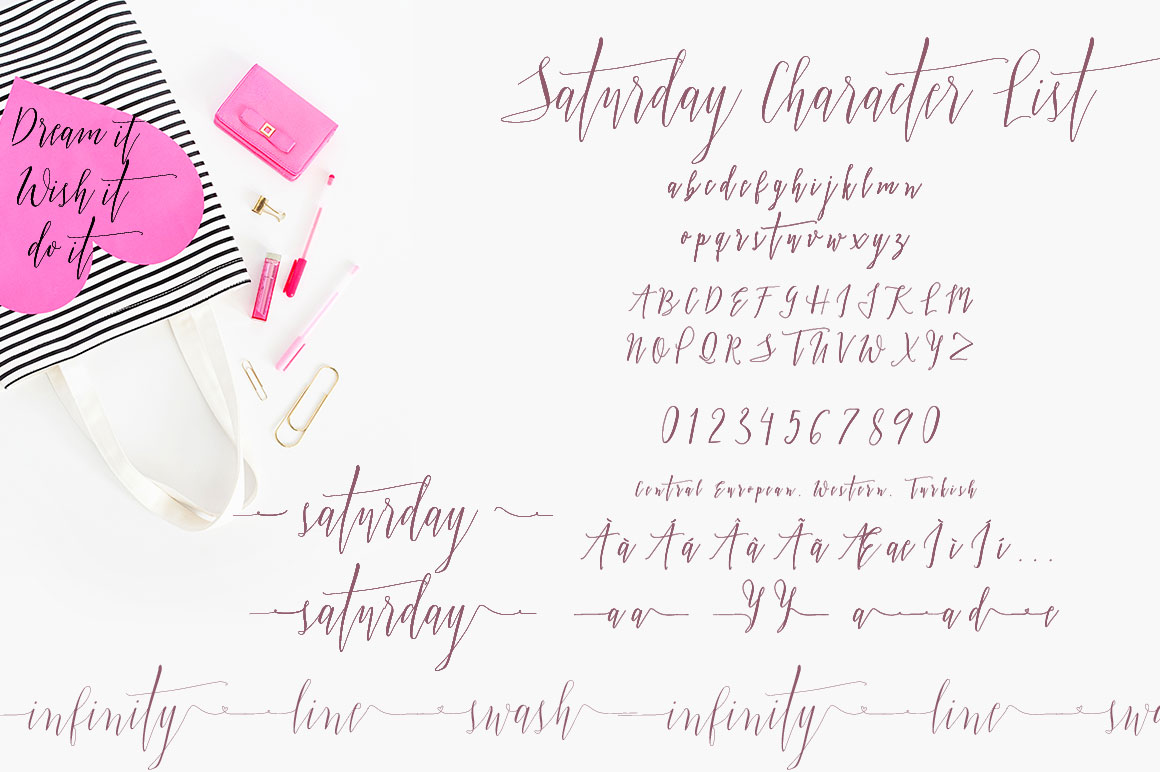 Saturday Script Fonts on Creative Market