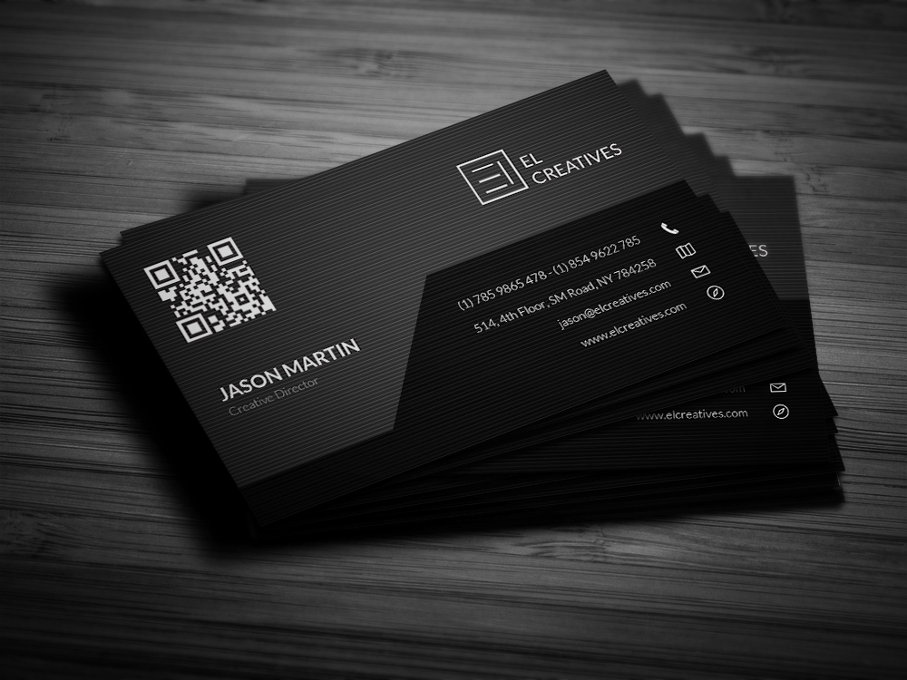 Corporate Dark Business Card ~ Business Card Templates on Creative Market