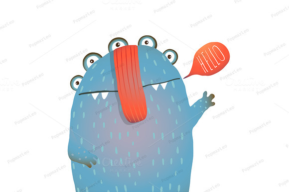 Kind And Cute Funny Monster Saying Kind And Cute Funny Monster Saying