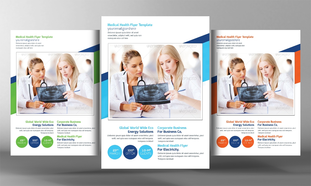 Medical Health Flyer Template ~ Flyer Templates on 