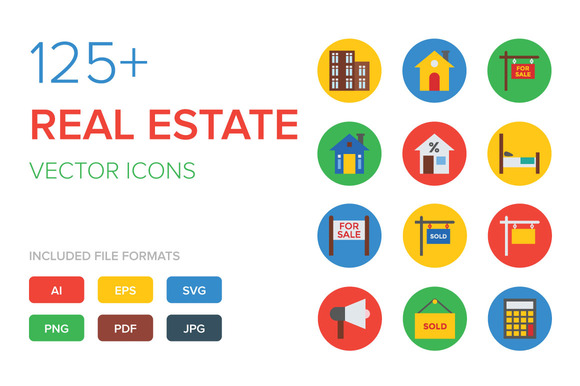 125 Real Estate Vector Icons