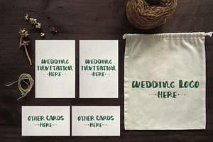 Simple Wedding Invitation Mockups