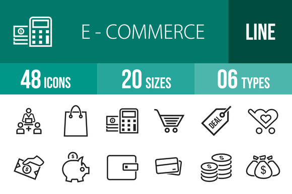 48 Ecommerce Line Icons 48 Ecommerce Line Icons