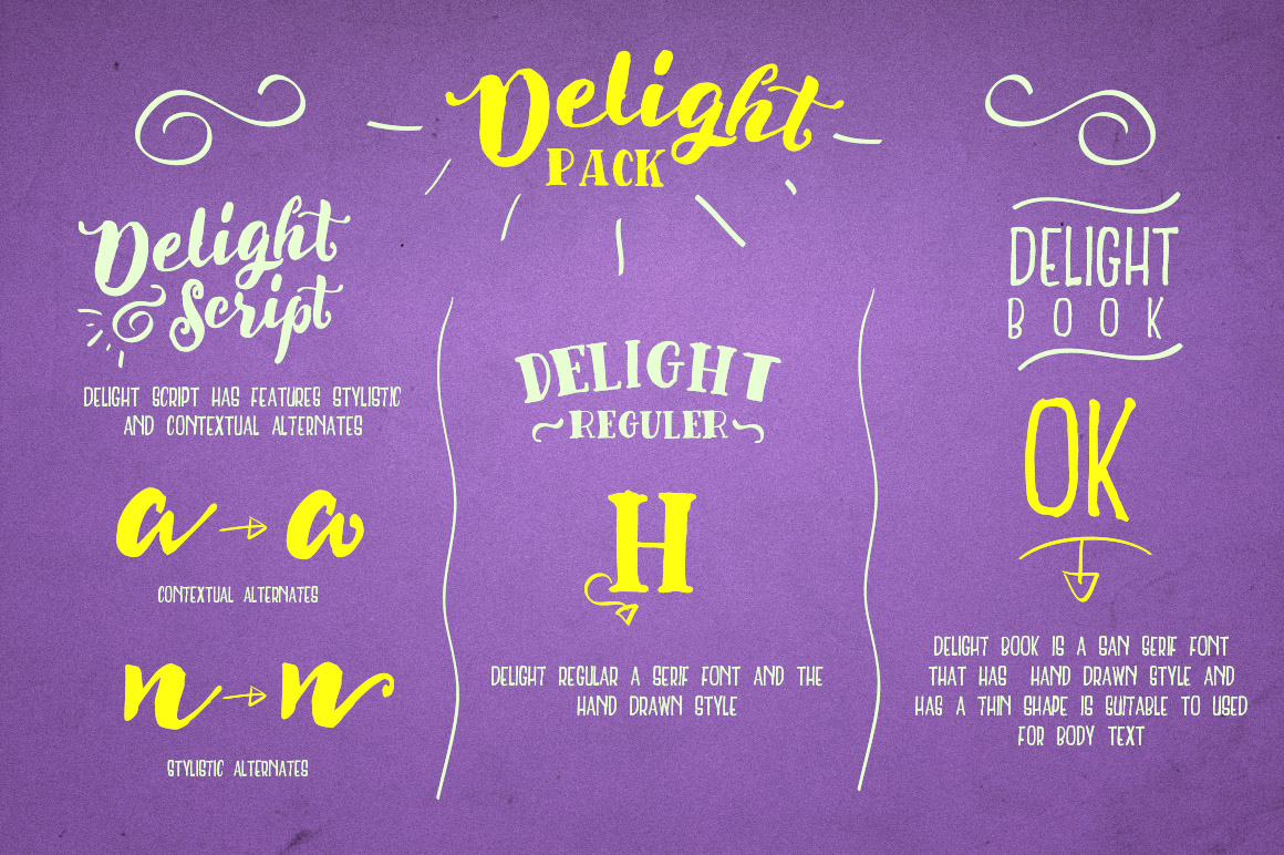 Free Delight Pack Extra Script Fonts