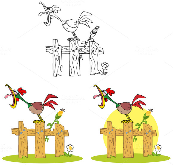 Rooster Character Collection Set Rooster Character Collection Set