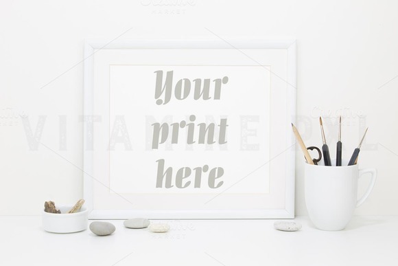Horizontal White Frame Mockup Horizontal White Frame Mockup