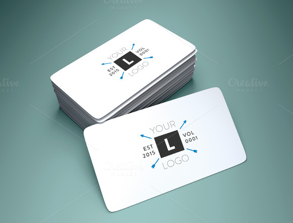 Rounded Corner Business Card Mockup Product Mockups On