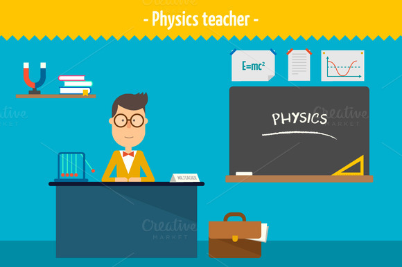 Physics Teacher Two Illustrations