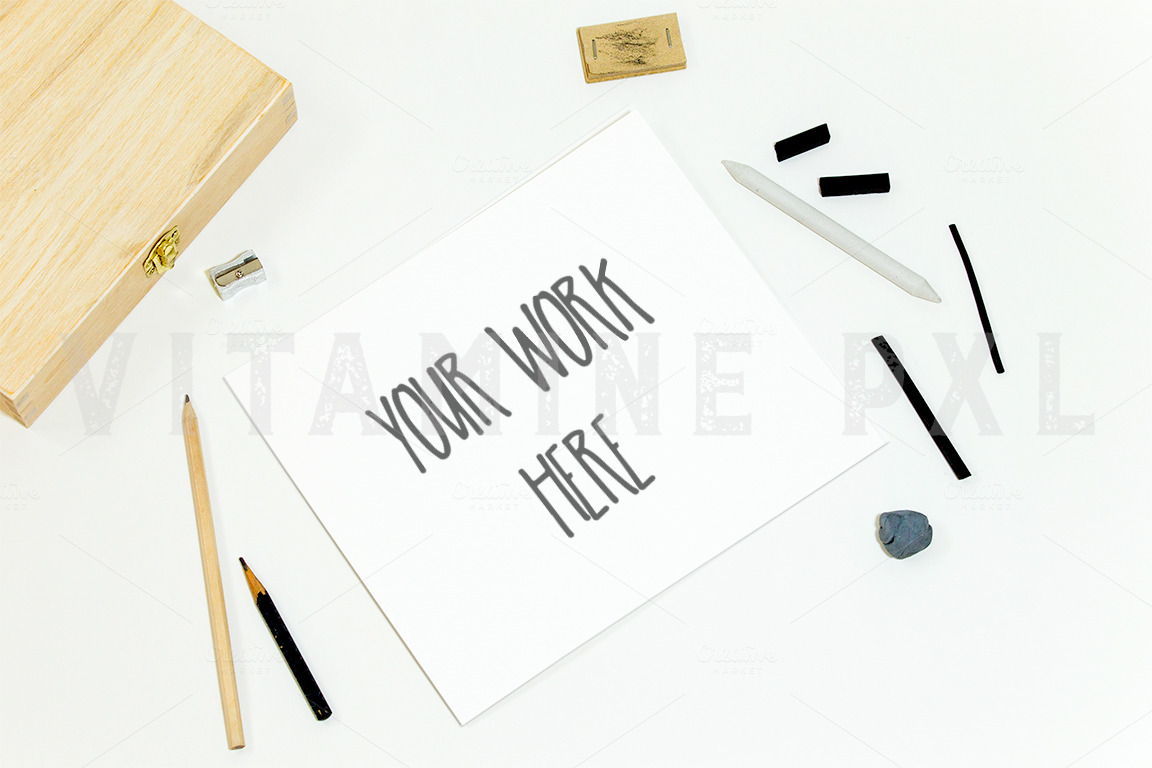 Download Sketch & Draw mockup PSD ~ Product Mockups on Creative Market