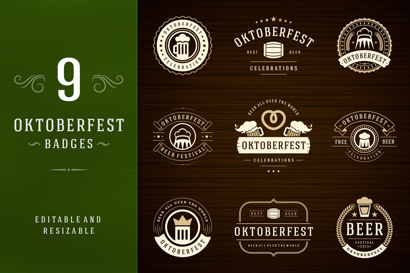 Oktoberfest badges and logos ~ Logo Templates on Creative Market