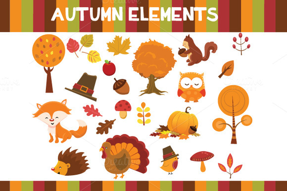 Autumn Elements ~ Illustrations on Creative Market