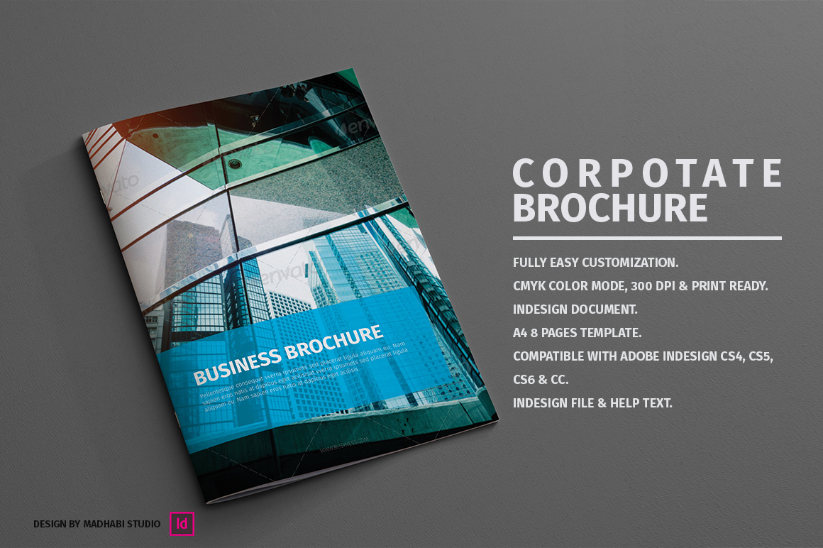 corporate brochure 8 pages brochure templates on full page brochure template