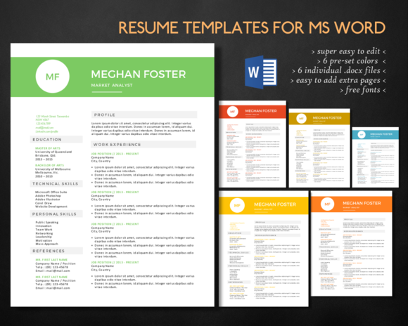 clean 2 in 1 docx resume