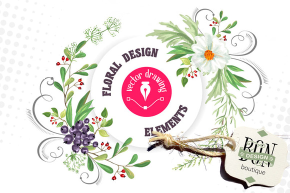 Vector Floral Set Vector Floral Set