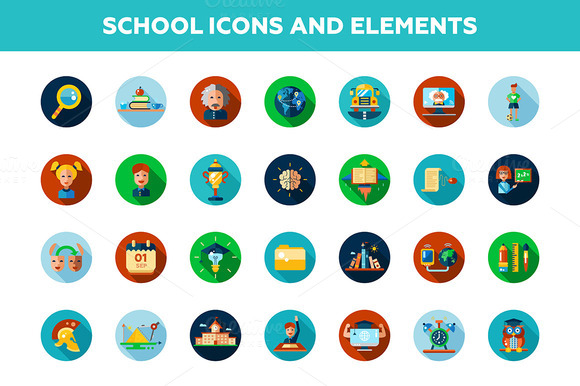 School Icons 4 Illustrations Bonus School Icons 4 Illustrations Bonus