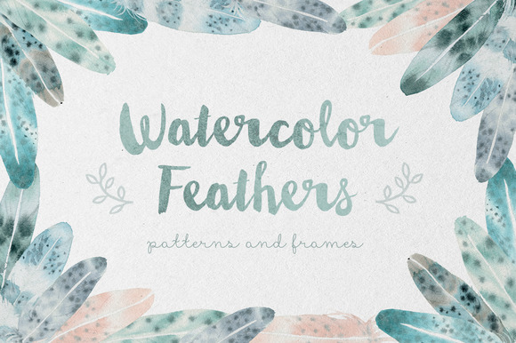 Watercolor Feathers Patterns Frames Watercolor Feathers Patterns Frames