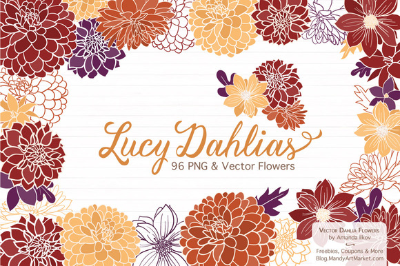 Autumn Dahlia Flower Clipart Autumn Dahlia Flower Clipart
