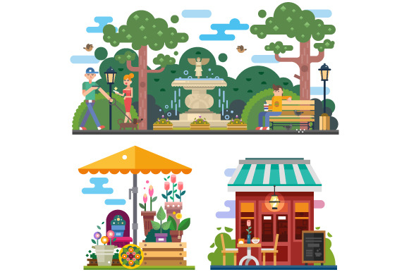 Beautiful City Space In Summer Time Beautiful City Space In Summer Time