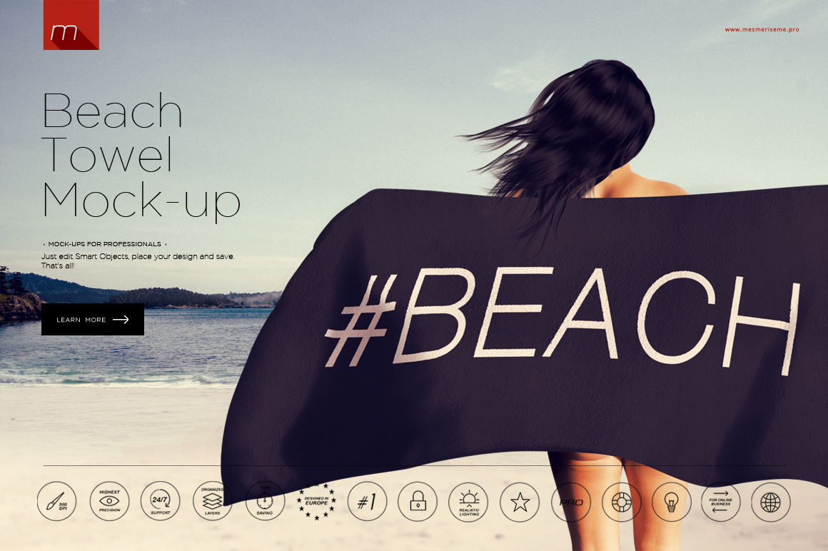 Download Beach Towel Mock-up ~ Product Mockups on Creative Market
