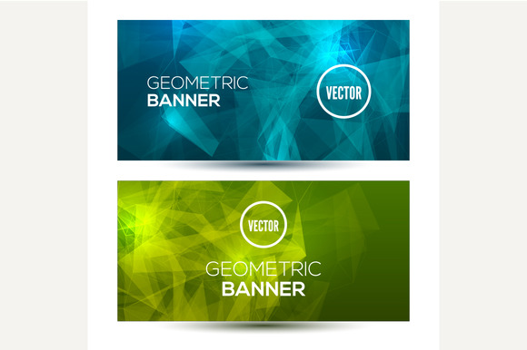 Bright Horizontal Geometric Banners Bright Horizontal Geometric Banners