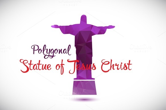 Polygonal Statue Of Jesus Christ