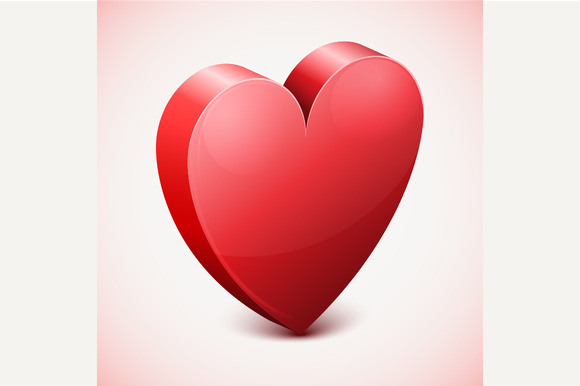 Abstract Red Heart Icon
