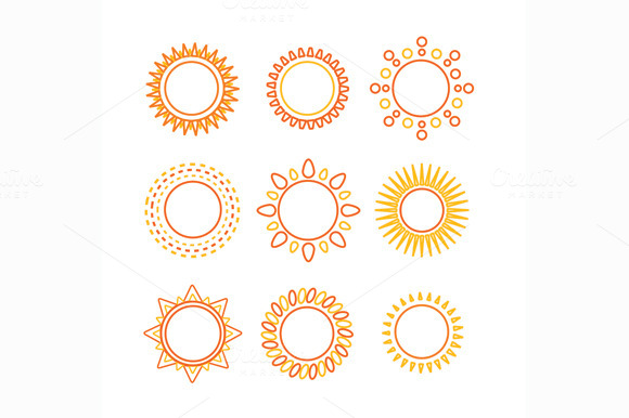 Sun Set Outline Icon Vector Sun Set Outline Icon Vector