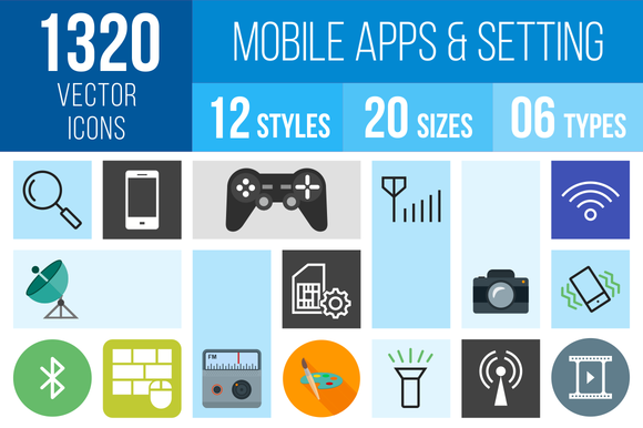 1320 Mobile Apps Setting Icons